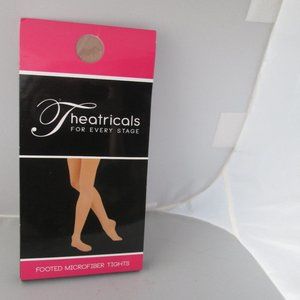 5/$25 NWT Girl's Theatricals Footed Microfiber Tights, Size SC Childs